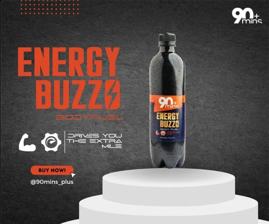 90mins+ Energy Buzzo energy drink